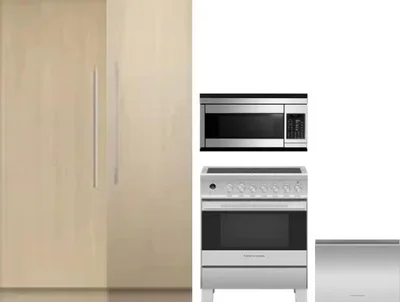 5 Piece Package Includes Refrigerator, Freezer, Range, Microwave And Dishwasher